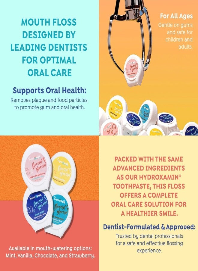 SuperMouth® Fluoride-Free Floss, Expanding Floss for Plaque Removal & Enamel Support, Gentle Formula for Kids, Adults & Pregnant Women– Nano-Hydroxyapatite + Vitamins D3 & K2 (3-Pack, 27 Yards Each) - Image 4