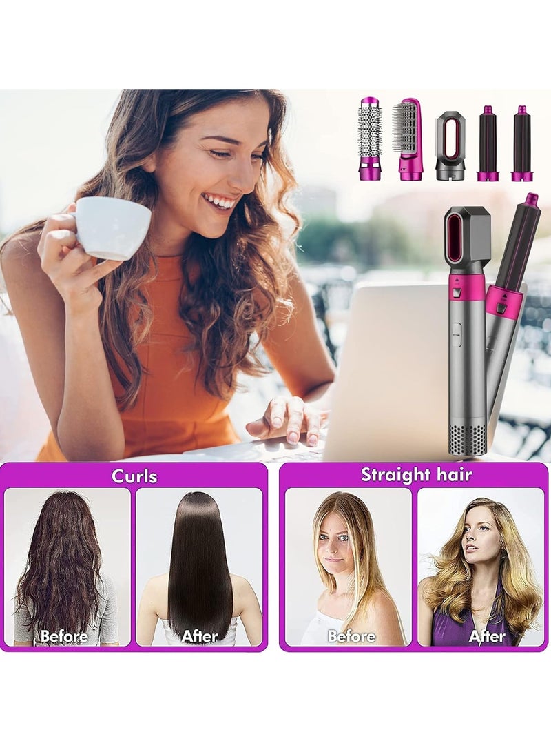 ELTRAZONE 5 In 1 Multifuctional Hair Styling Tool Kit Curler, Straightener Curling Iron Hair Dryer Hot Brush - Image 2