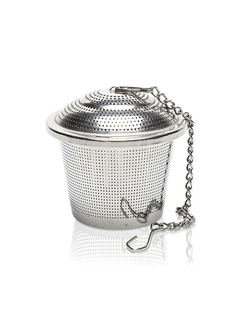 Tealand Durable Infuser Basket Stainless Steel Silver-Coloured Platinized Perfect Size Suitable To Any Teapot Mugs Cups To Steep Green Black Herbal Oolong Loose Leaf Tea 6.5x6cm - Image 1