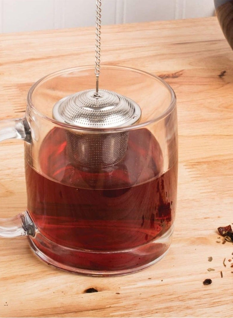 Tealand Durable Infuser Basket Stainless Steel Silver-Coloured Platinized Perfect Size Suitable To Any Teapot Mugs Cups To Steep Green Black Herbal Oolong Loose Leaf Tea 6.5x6cm - Image 4