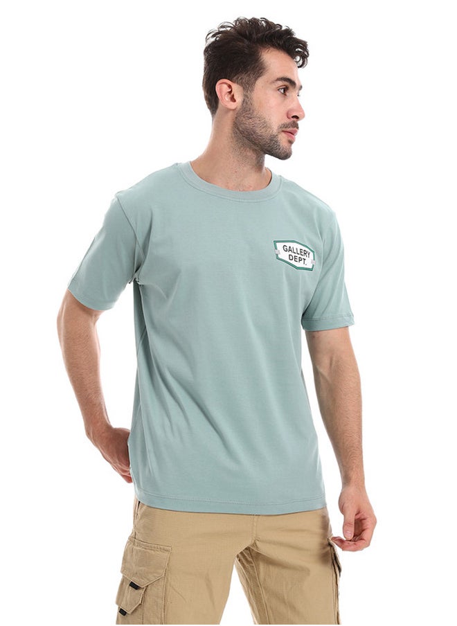 WHITE RABBIT - White Rabbit "Gallery Dept" Printed Front & Back Dark Mint Tee - Image 1