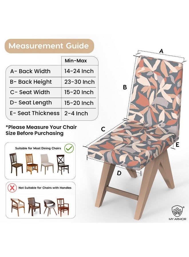 MY ARMOR Polyester Elastic Stretch Fit Dining Chair Seat Cover, Removable, Washable, Hypoallergenic, Slipcover, Best for, Pack of 4 (Abstract Pattern) - Image 5