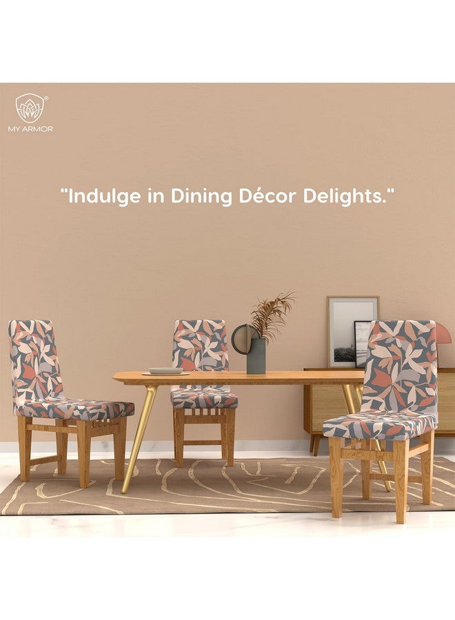 MY ARMOR Polyester Elastic Stretch Fit Dining Chair Seat Cover, Removable, Washable, Hypoallergenic, Slipcover, Best for, Pack of 4 (Abstract Pattern) - Image 4