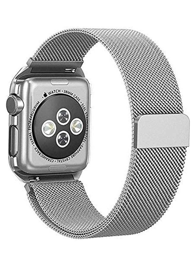 ICS Replacement Band For Apple Watch Series SE/6/5/4/3/2/1 42/44 mm Silver - Image 1