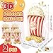 Charnoel 2 Pack 45 Inch Giant Standing Popcorn Balloons 3D Circus Carnival Foil Popcorn Balloons for Movie Theme Circus Carnival Back to School Birthday Baby Shower Christmas Party Decorations Gifts - Image 4