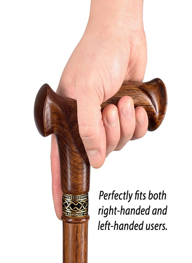 Asterom Walking Cane - Handmade, Ergonomic, Wooden Canes for Men & Women - Unique Wood Walking Sticks for Seniors (Caramel, 36 Inches) - Image 4