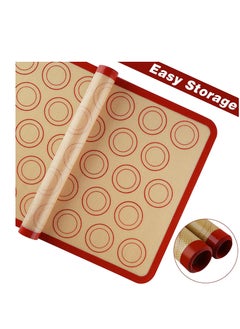 KASTWAVE Silicone Baking Mats 2 Pack Non Stick and Reusable Oven Silicon Baking Sheet Mat Heat Resistant Cooking Bakeware Mat for Making Macarons Pastry Pizza Bread Red  - Image 3