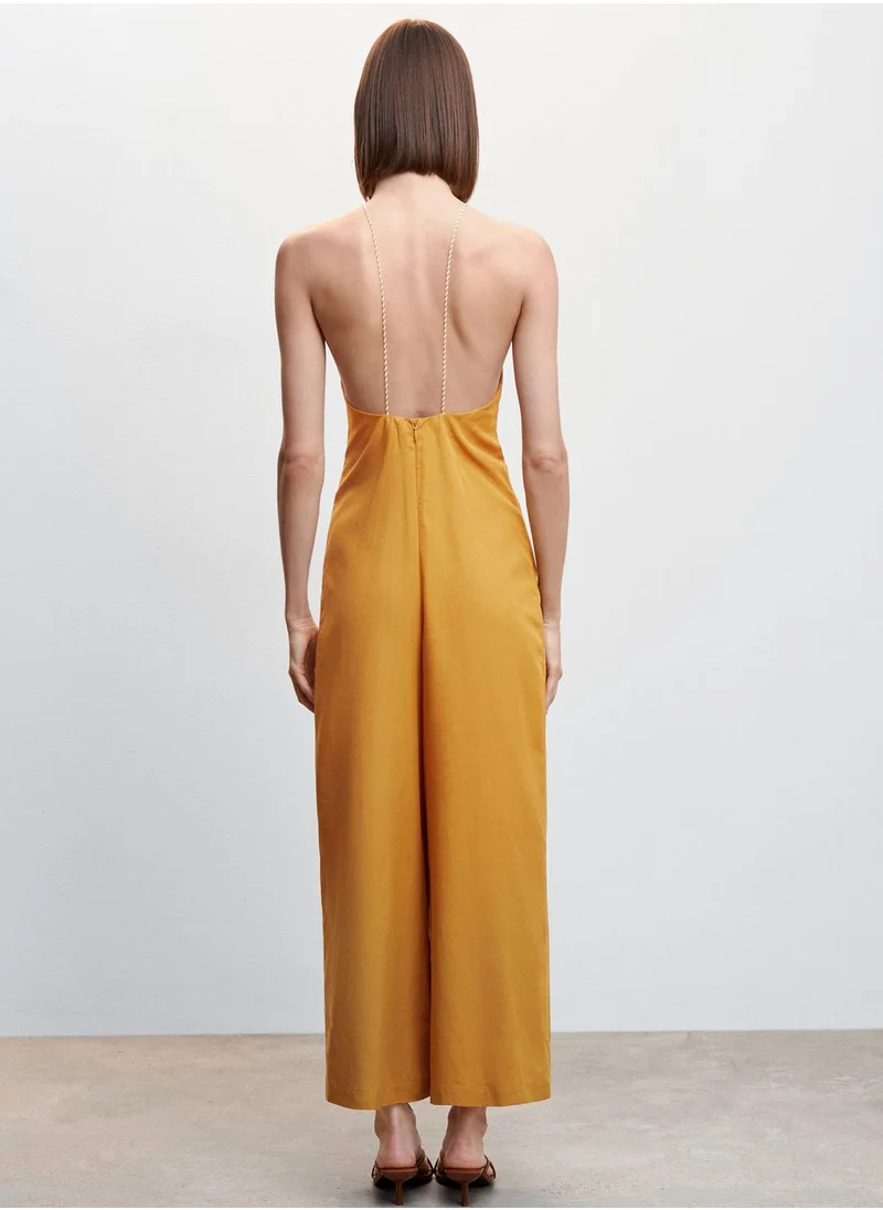 MANGO Wide Leg Jumpsuit