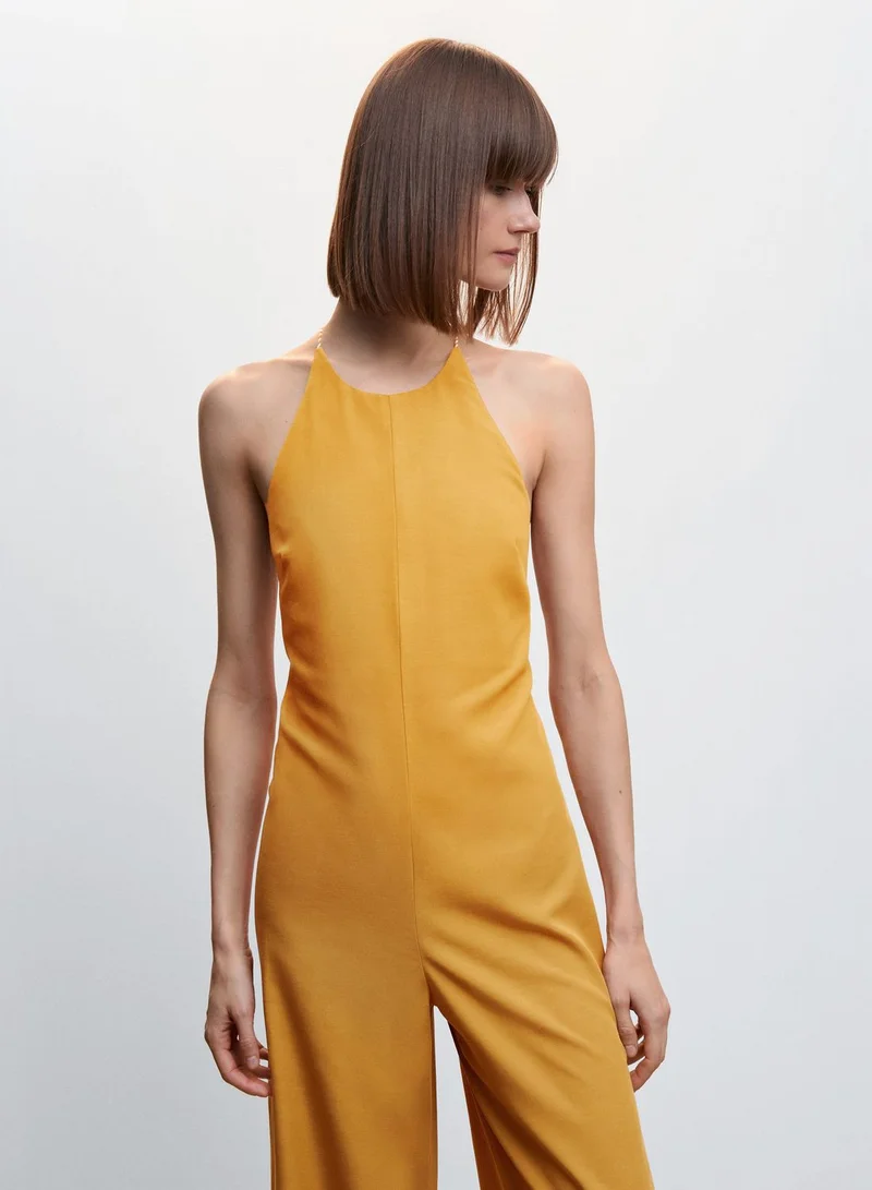 MANGO Wide Leg Jumpsuit