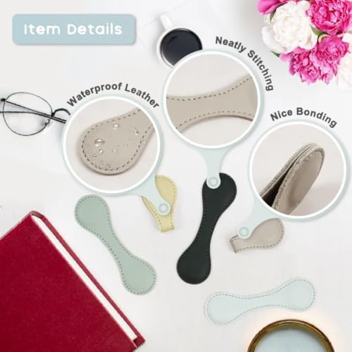 TraveEssentialz 2 pc Leather Magnetic Bookmark for Books | Page Divider Corner Markers Birthday Gift for Mother's Day | Travel Book Reading | Travel Essential Item for Book Lovers (Brown & Green) - Image 2