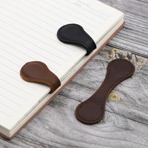 TraveEssentialz 2 pc Leather Magnetic Bookmark for Books | Page Divider Corner Markers Birthday Gift for Mother's Day | Travel Book Reading | Travel Essential Item for Book Lovers (Brown & Green) - Image 5