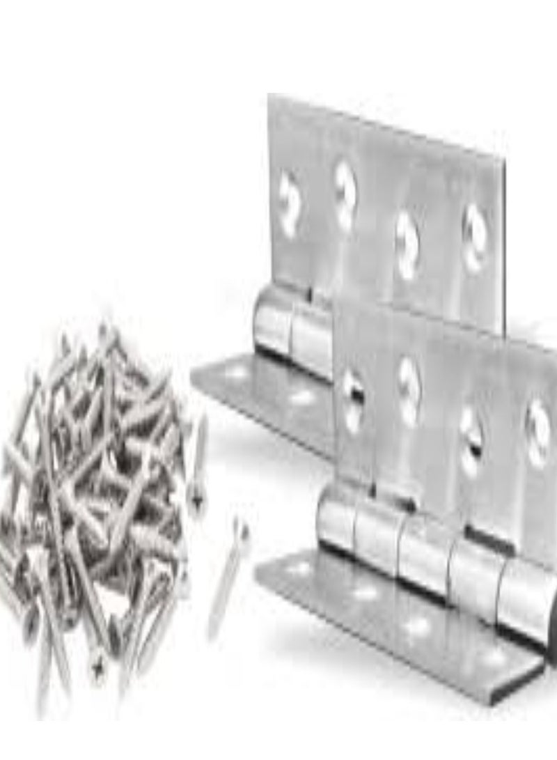 KNP KNP Stainless steel 2mm Thick Hinges Pack of 2pcs 2.5" - Image 1