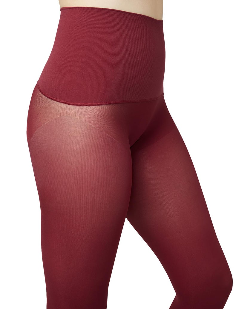 HUE Women's Tights With Yoga Waistband, Rhubarb, 3 - Image 2