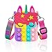 Civan Small Pop PurseUnicorn Pop Purse for Girl Boy and Women Pop Bag with Unicorn Pop ToyShoulder Bag Fidget Toys Pop Fidget Backpack Toy for ADHD Anxiety School Backpack Silicone Bag Pop for Girls - Image 2
