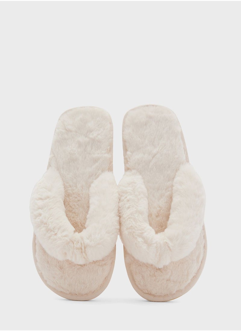 Ginger - Fluffy Thong Slipper - Image 1