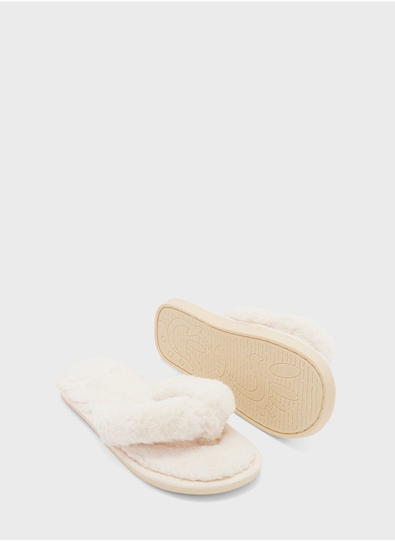 Ginger - Fluffy Thong Slipper - Image 1