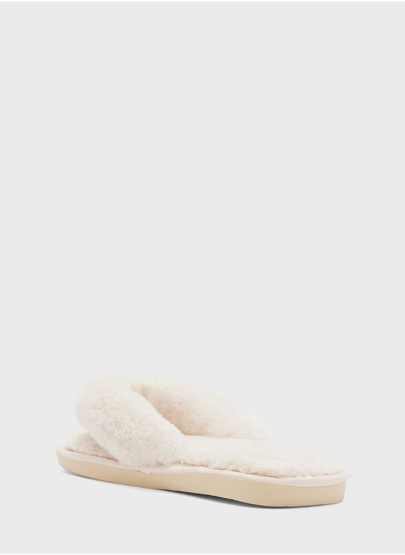 Ginger - Fluffy Thong Slipper - Image 1
