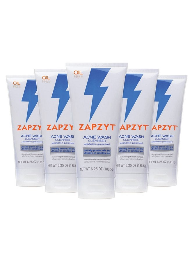 ZAPZYT Acne Wash with Salicylic Acid 6.25 oz (Pack of 5) - Image 1