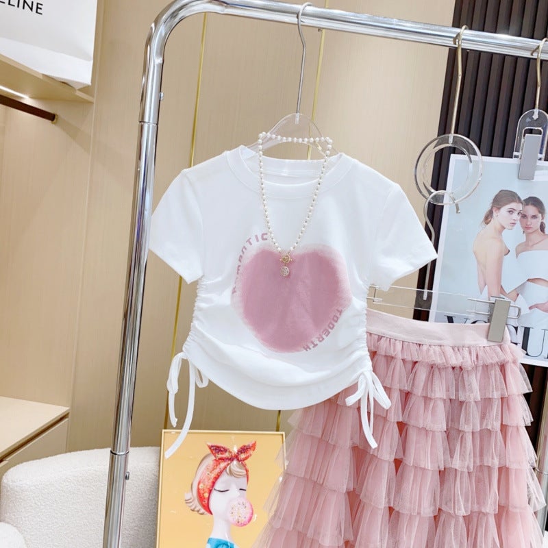 Girls Style 2025 Korean Style Foreign Style Gentle Elegant Medium And Large Children Princess Cake Skirt For Women - Image 4