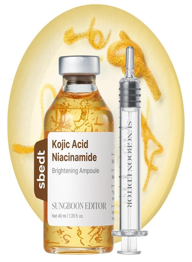 SUNGBOON EDITOR Glow Intensive Kojic Acid Ampoule, Radiance-Boosting Serum for Face with Kojic Acid, Turmeric & PHA, For Uneven Skin Tone & Dark Spot Care, Korean Skincare Serum, 1.35 fl oz - Image 1