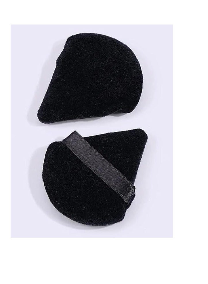 Generic 2Pcs Powder Puff Makeup Triangle Powder Puff Soft Powder Puffs Sponge Reusable Makeup T for Loose Powder Body Eyes Cosmetic Foundation Wet Dry Makeup Tool, Black - Image 1