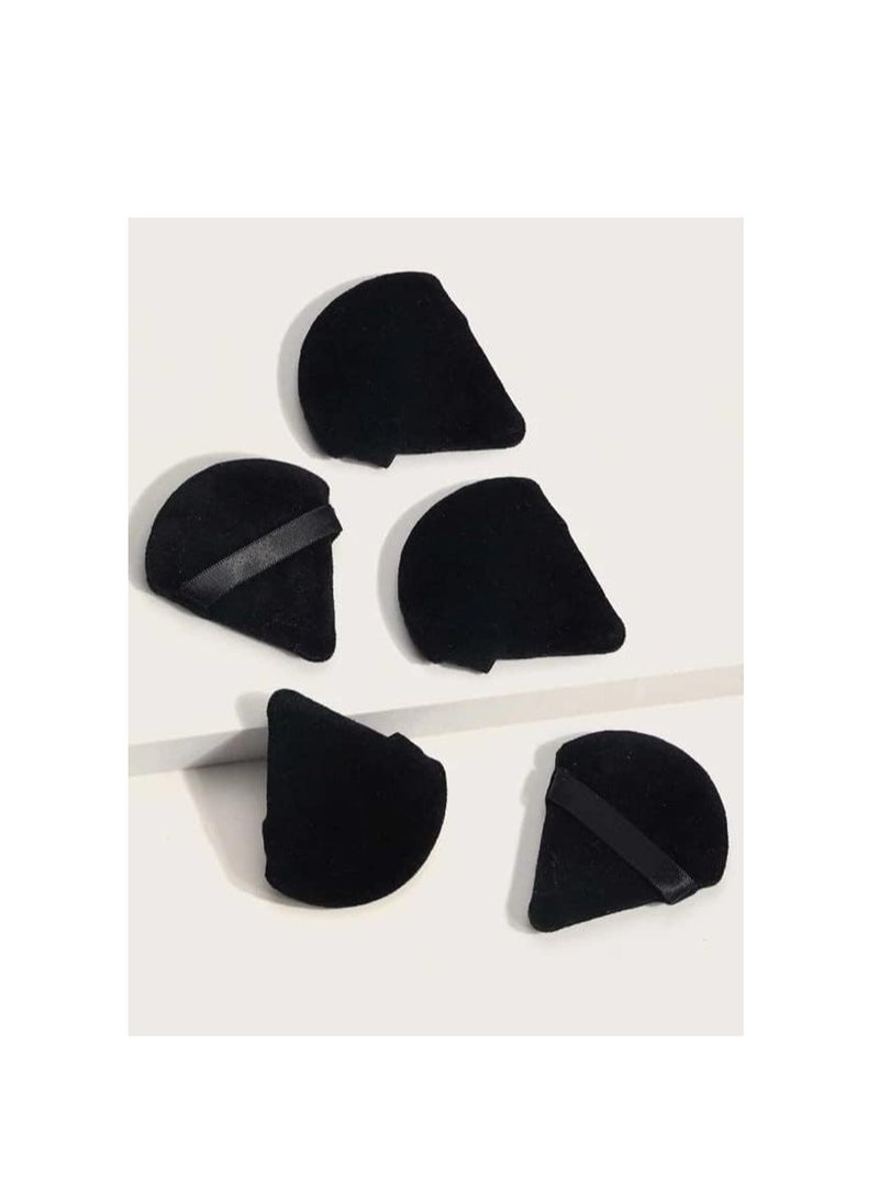 Generic 2Pcs Powder Puff Makeup Triangle Powder Puff Soft Powder Puffs Sponge Reusable Makeup T for Loose Powder Body Eyes Cosmetic Foundation Wet Dry Makeup Tool, Black - Image 2