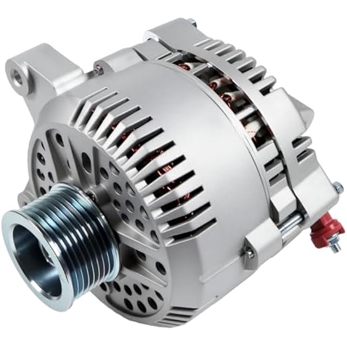 Autodevil New 7791 Alternator for F Series Truck for F150 Expedition 1997-2002, F250 1997-1999 V8 5.4 4.6L, E-Series E-150 E-250 E-350 Econoline 1997-2001 V8 4.6 5.4L, 130A 12V 8-Groove-Pulley - Image 1