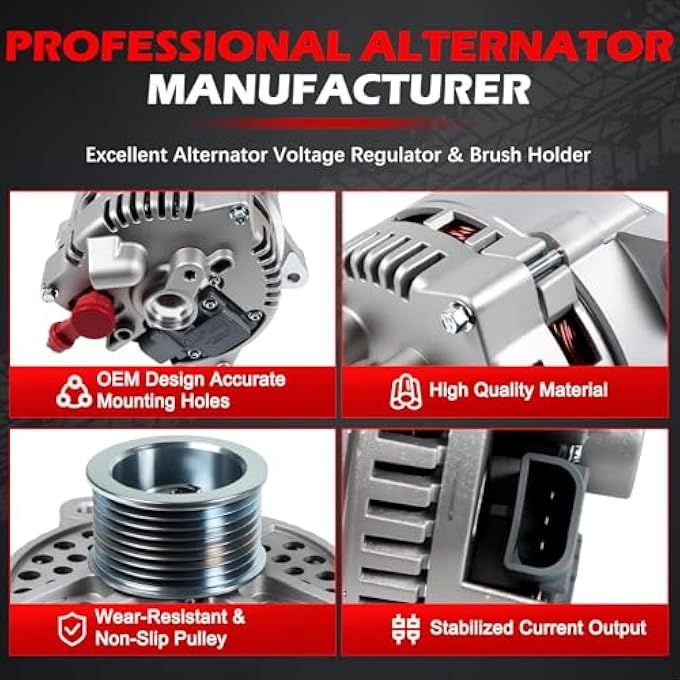 Autodevil New 7791 Alternator for F Series Truck for F150 Expedition 1997-2002, F250 1997-1999 V8 5.4 4.6L, E-Series E-150 E-250 E-350 Econoline 1997-2001 V8 4.6 5.4L, 130A 12V 8-Groove-Pulley - Image 5