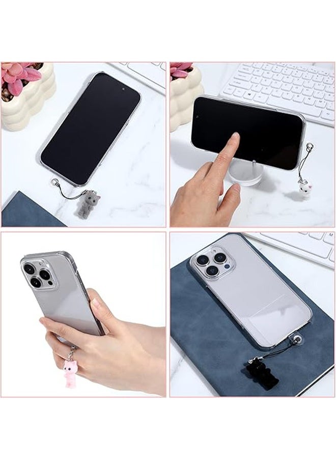 4Pcs Cat Phone Charms Y2K Fluffy Cell Phone Keychain Cat Mobile Phones Pendant for Bag Backpack Keychain Camera Pendants Decor - Image 4