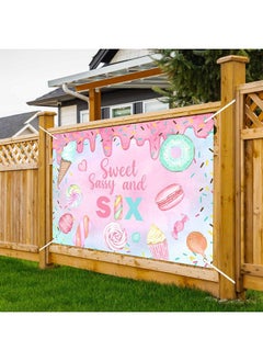 Donut 6Th Birthday Banner Backdrop Sweet Sassy And Six Birthday Decorations Candy Girls Six Years 0Ld Birthday Decor Ice Cream Photography Background 70.8X43.3Inch - pzsku/ZB446634669F0D7C37E59Z/45/_/1732777872/b12929bf-0cf9-4885-ac22-25d7dcf3adb4