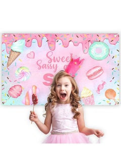 Donut 6Th Birthday Banner Backdrop Sweet Sassy And Six Birthday Decorations Candy Girls Six Years 0Ld Birthday Decor Ice Cream Photography Background 70.8X43.3Inch - pzsku/ZB446634669F0D7C37E59Z/45/_/1732777875/42d47706-4e1d-43ea-942f-ddd4007a27a3