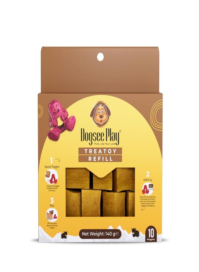 Dogsee Chew For Dogs | 100% Natural Himalayan Yak Chew Treatoy Refill Pack | Smoke Dried | Long Lasting | Helps Fight Plaque & Tartar | Promotes Healthy Immune System | Play Time Refill 10 Piece - Image 1