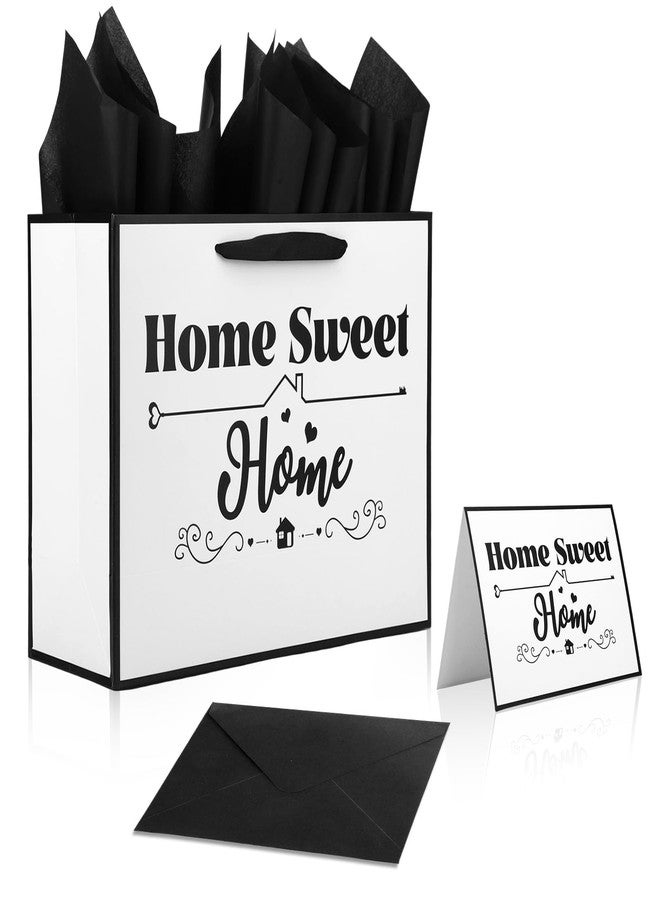 Fukaisu Housewarming Gift Bag Set, Home Sweet Home Gift Wrap Bag with Tissue Paper Greeting Card & Envelope for New Homes Owners Buyer Congrats Congratulations Presents House Warming Party Favors Supplies - Image 1