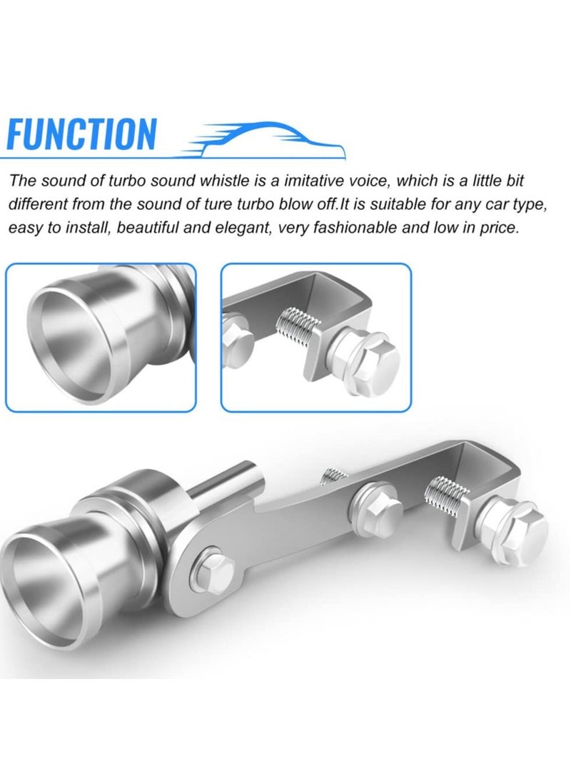 KASTWAVE Aluminum Alloy Universal Turbo Whistle,  Car Tail Whistle, Turbo Sound Exhaust Muffler Pipe Whistle Car Roar Maker, Car Blow off valve Tip Simulator Whistler (Black) - Image 2
