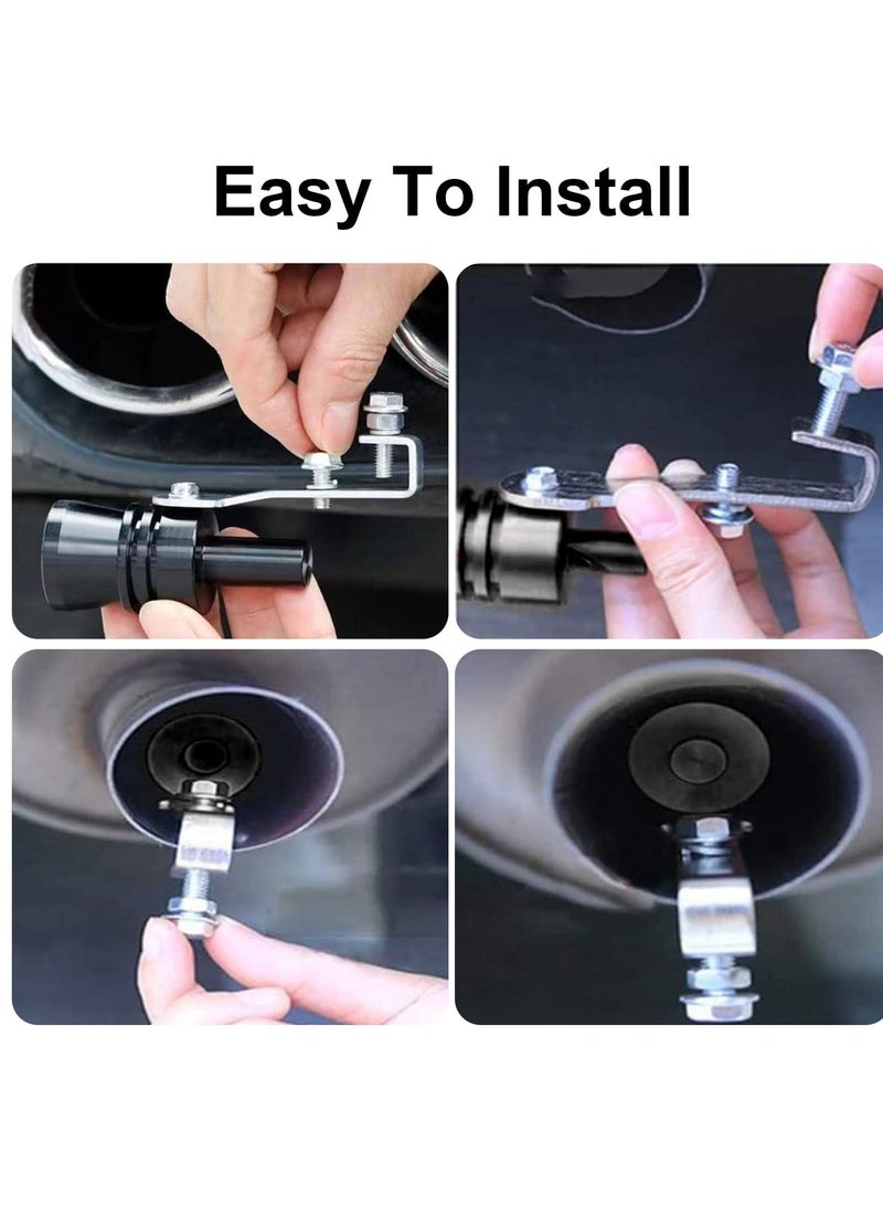KASTWAVE Aluminum Alloy Universal Turbo Whistle,  Car Tail Whistle, Turbo Sound Exhaust Muffler Pipe Whistle Car Roar Maker, Car Blow off valve Tip Simulator Whistler (Black) - Image 5