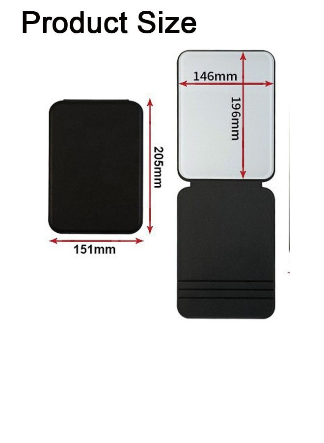 GBQ - 15×20CM PU Shell Tempered Glass Desktop Small Whiteboard Folding Portable Desktop Office Message Board Erasable Noteboard - Image 1