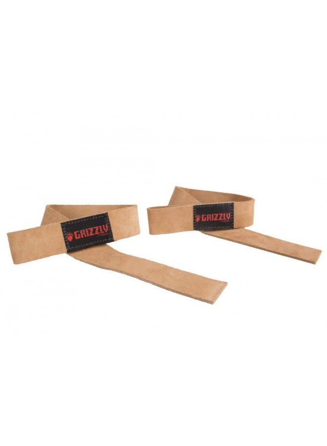 Grizzly Fitness Grizzly Fitness 1.5" Premium Genuine Leather Lifting Wrist Straps For Men And Women | Sold In Pairs | One Size | Used By Pros To Increase Grip Strength And Reduce Slipping | 1.5” Wide X 20.5" Long - Image 3