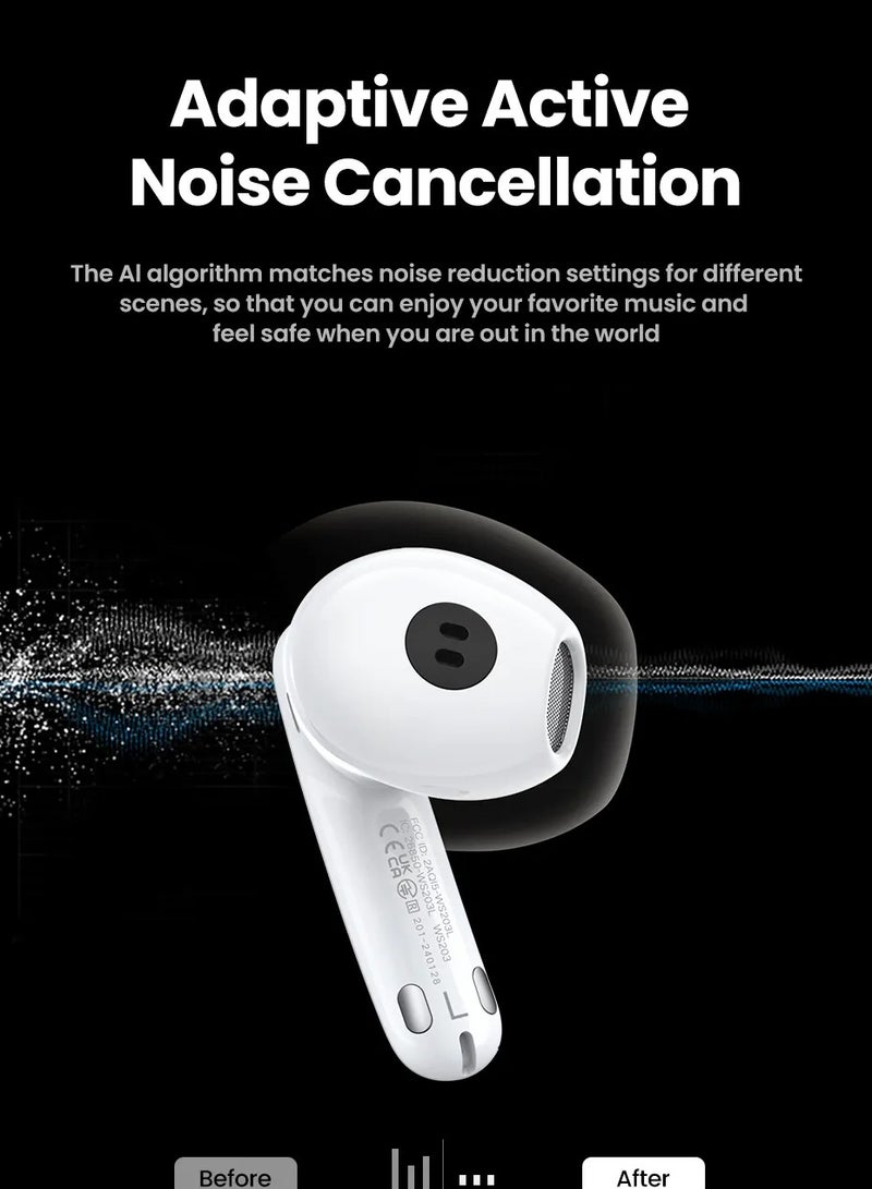 UGREEN HiTune H6 Pro TWS Earphones Wireless Headphones Bluetooth 5.3 Earbuds Double Mic Call Noise Reduction In-Ear Handfree Earbuds - Image 2