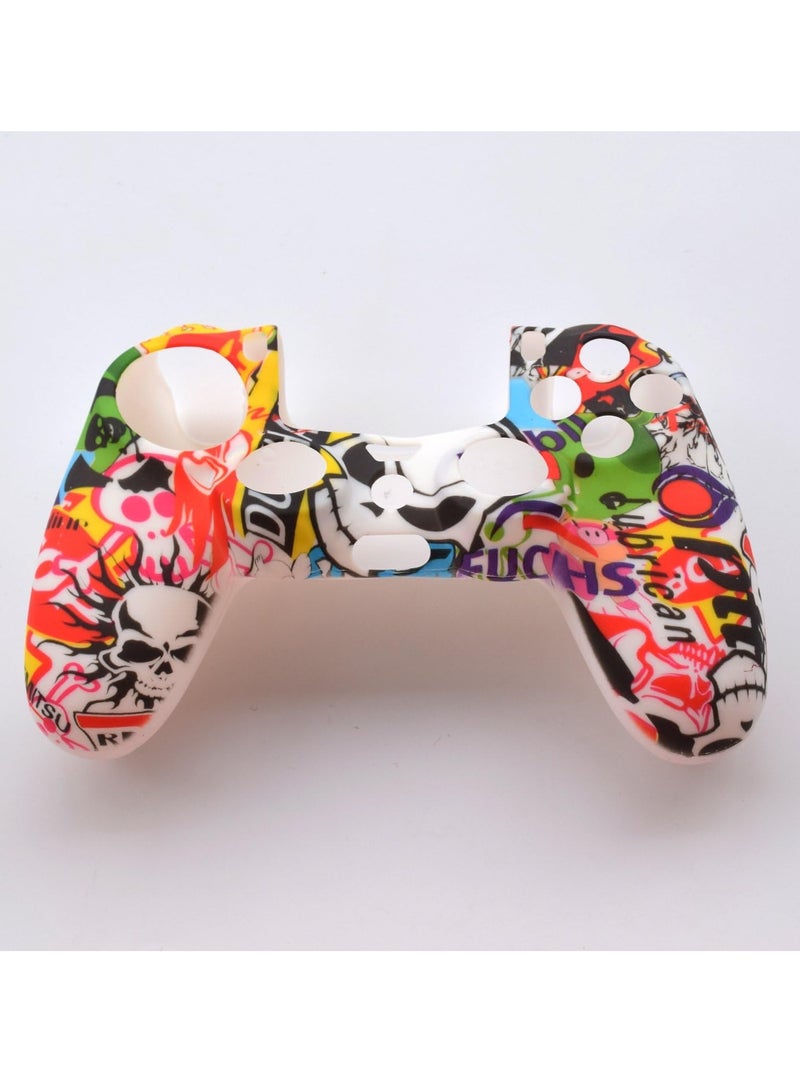 كينسو إكسسوارات غلاف سيليكون لاسلكي لجهاز تحكم سوني PS4 بمقابض مريحة، غطاء سيليكون واقي رقيق وناعم، حافظة جهاز تحكم للألعاب لجهاز Playstation 4 DualSense اللاسلكي، مع أغطية إبهام (4 أزواج - 8 قطع) - Image 5