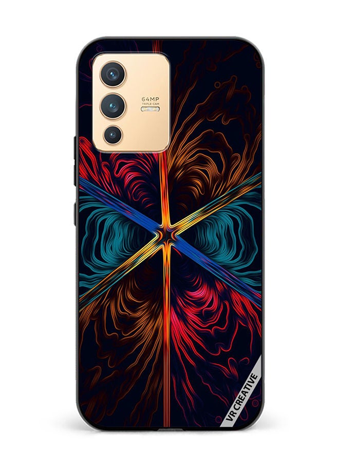 VR CREATIVE Protective Case Cover For Vivo V23 5G Flower Design Multicolour - Image 1