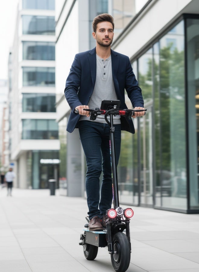 NIYAZI Electric Scooter for Adults 48V with 11-Inch Tubeless Tires, Foldable Design, Giant Frame, and Digital Display - Image 4