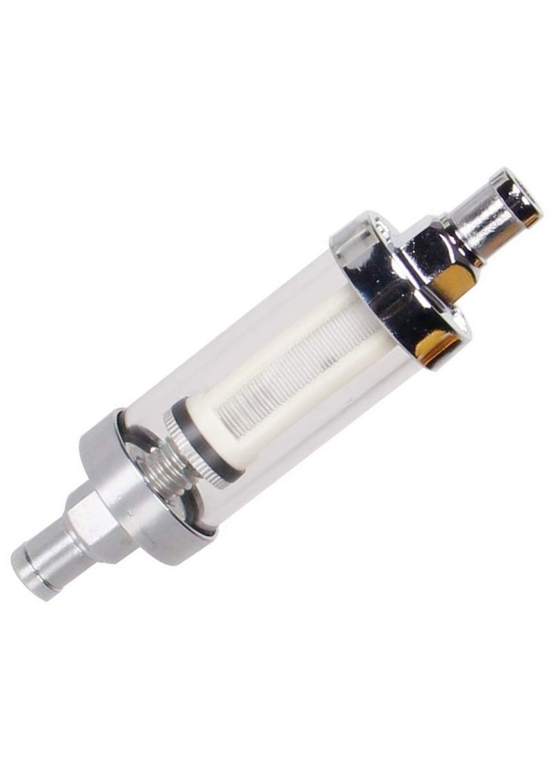 CarBole Universal Fuel Pump Filter, CarBole 9748 Universal 3/8" Inlet/Outlet Fuel Filter Clear View - Glass  - Image 1