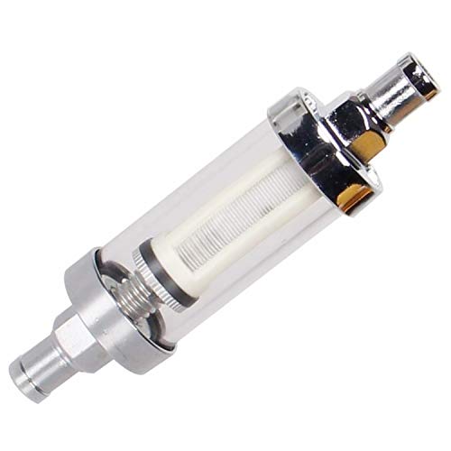 CarBole Universal Fuel Pump Filter, CarBole 9748 Universal 3/8" Inlet/Outlet Fuel Filter Clear View - Glass - Image 1