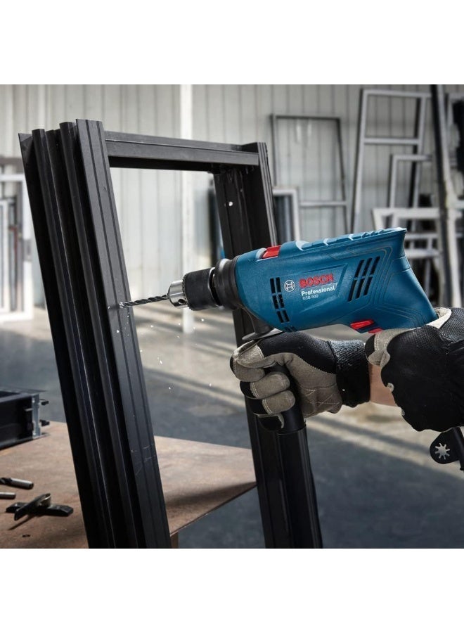 BOSCH مثقاب تأثيري احترافي GSB 600 بسعة 13 مم مع مجموعة 98 قطعة من لقم الثقب 06011A03LB - Image 5