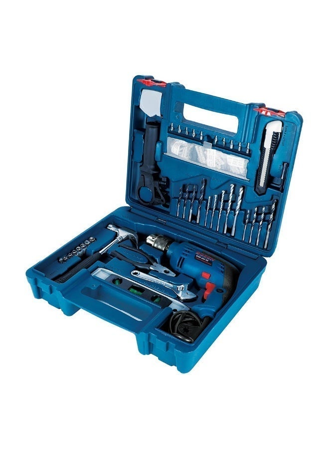 BOSCH مثقاب تأثيري احترافي GSB 600 بسعة 13 مم مع مجموعة 98 قطعة من لقم الثقب 06011A03LB - Image 4