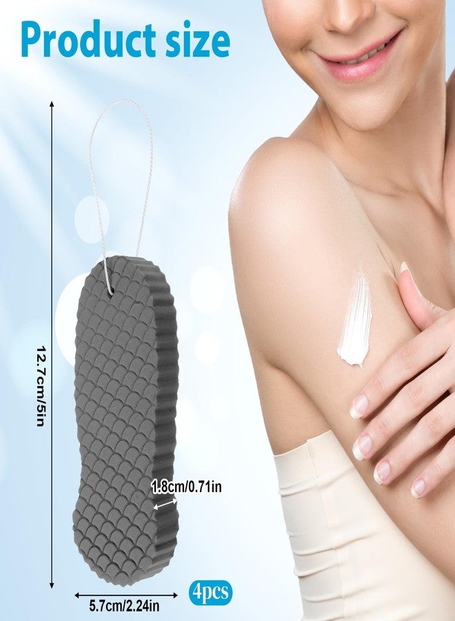 ElevateTech Exfoliating Bath Sponge, 4 Pcs Soft Exfoliating Bath Sponges for All Skin Types Gentle Skin Friendly and Reusable Body Scrubber Dead Skins Remover for Adults Men Women - Image 2