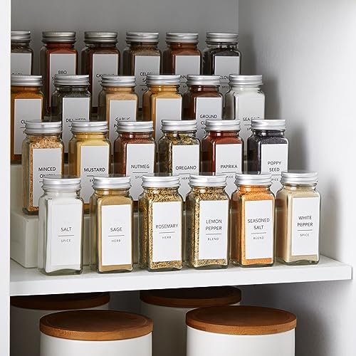 Talented Kitchen Spice Jar Labels - Minimalist Waterproof Kitchen Organization - Preprinted Spice Labels - Kitchen Pantry Organization Stickers - 140 Pack, 2.75 x 1.25 in, Black on White - Image 2