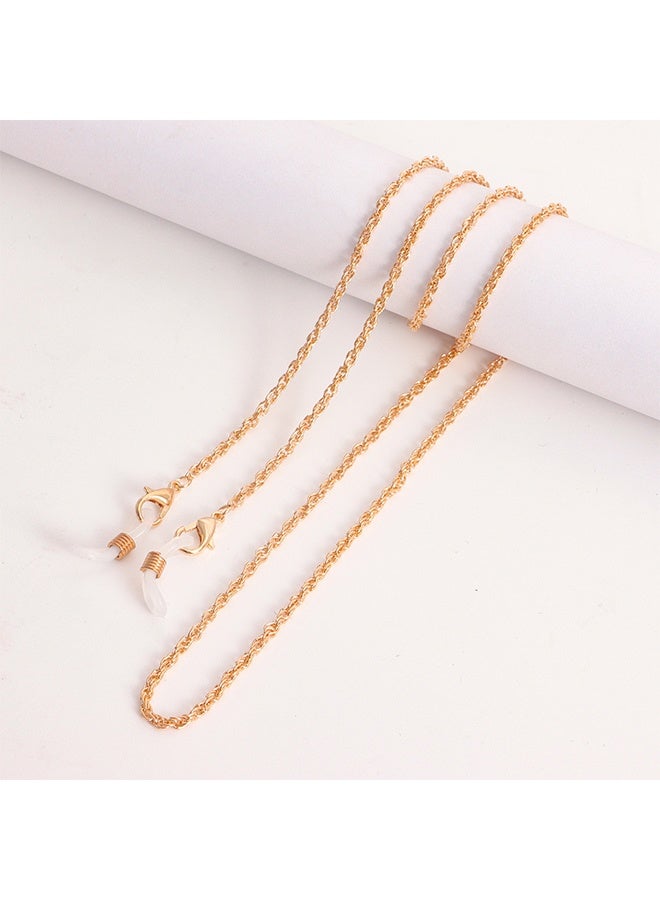 جيفت سلاسل نظارات (4 قطع) مع مشابك، حزام معدني لحمل النظارات، حبل لتعليق الكمامات، سلسلة تعليق قابلة للتعديل. - Image 3