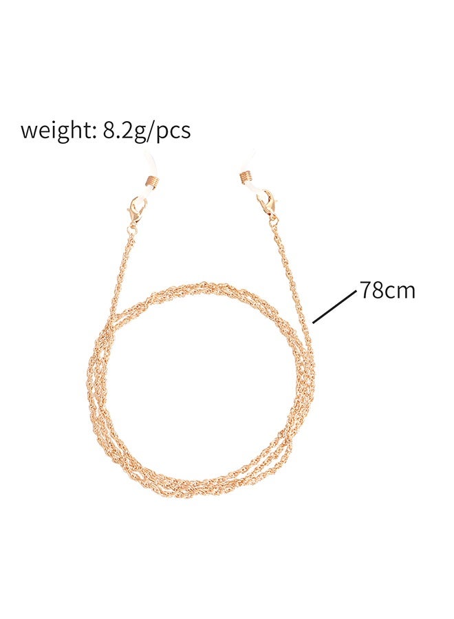 جيفت سلاسل نظارات (4 قطع) مع مشابك، حزام معدني لحمل النظارات، حبل لتعليق الكمامات، سلسلة تعليق قابلة للتعديل. - Image 2