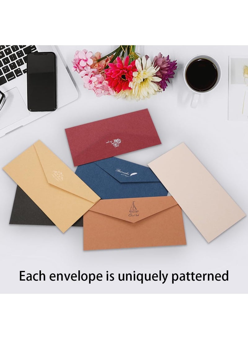 MAOGEDA 10 PCS Vintage Paper Envelopes, Kraft Paper Envelopes, Invitation Envelopes, Colourful Budget Envelopes, Vintage Kraft Paper Envelopes, BAG Envelope Set, Feng GSA - Image 3